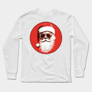 Santa's Rebel Stance: Naughty by Nature Long Sleeve T-Shirt